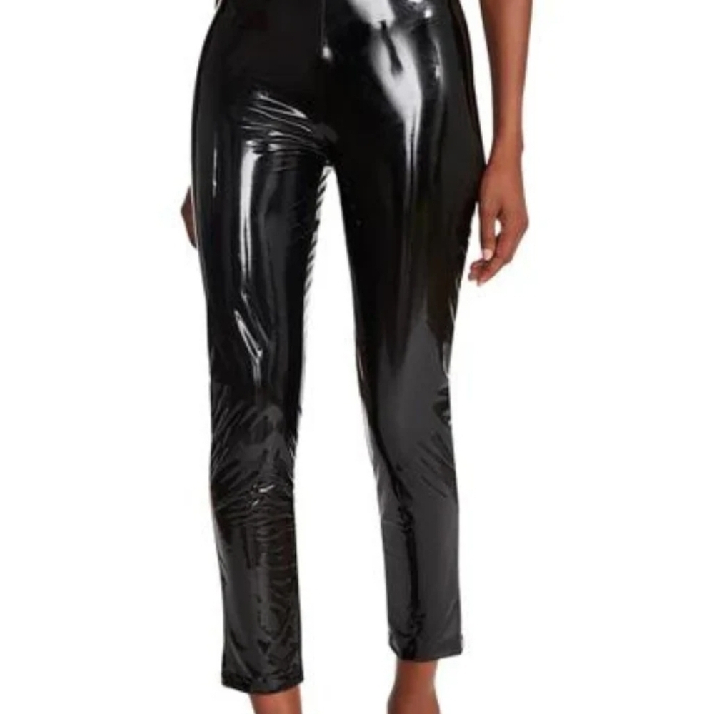 Steve Madden EDEN LEGGING Glossy Black Faux Leather